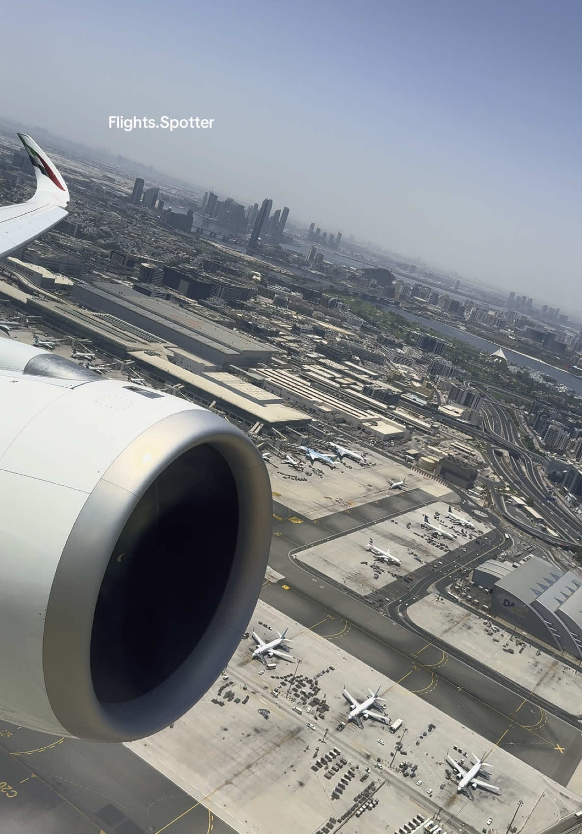 Emirates A350 takes off from Dubai  #emirates #emiratesairlines #a350 #a350900 #takeoff #dubai #airport #dxb #travel #traveling #aviation #wingview #travellife #traveltiktok #trending #foryou 
