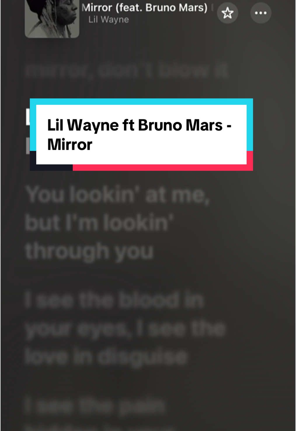 Lil Wayne ft Bruno Mars - Mirror @Lil Wayne @Bruno Mars #musiclyrics #foryoupage #fypシ゚ #fffffffffffyyyyyyyyyyypppppppppppp #fyp #trendingsongtiktok #song #lyrics_songs #contentcreator #rap #uktiktok #ghanatiktokers🇬🇭🇬🇭🇬🇭 #naijamusic #mirroronthewall #lilwayne 