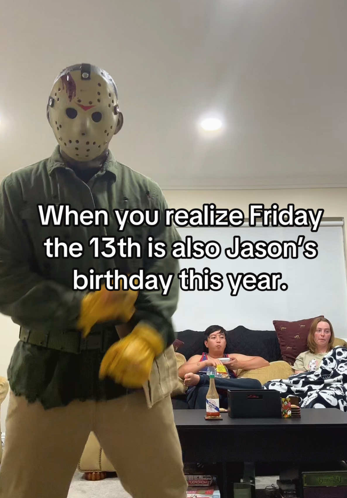 Friday the 13th is in less than a week. 😈  Who will be the next victims? @Metal Ghosty @Grace Sessions 💛  Dc: @BrownSuka 🥥  #jasonvoorhees #jasonvoorheezy #fridaythe13th #fridaythe13 #jasonuniverse #cosplay #dance #trending #fyp #foryoupage #viral