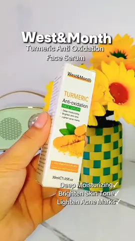 turmeric Oxidation face serum #westandmonth #turmeric #antioxidation #faceserum #deepmoisturizer #brightenskintone #lightenacnmarks 