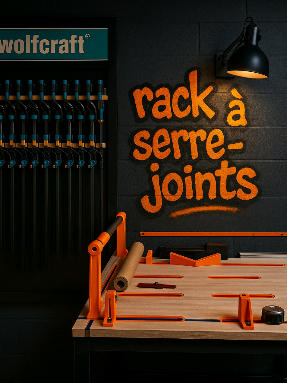 j'ai le plaisir de vous annoncer que @wolfcraft_france est devenue partenaire de mes vidéos, et pour cela rien de mieux qu'un rack à serre-joints pour ranger tout ce petit monde. en plus surprise, dans cette vidéo ce n'est plus Theo, la voix ia qui parle mais moi ! dite moi en commentaire si vous préférez retrouver Theo ou que je persiste, et que je continue avec ma voix. #palette #presentoir #DIY #bois #woodwork #tool #woodworking #wolcraft 