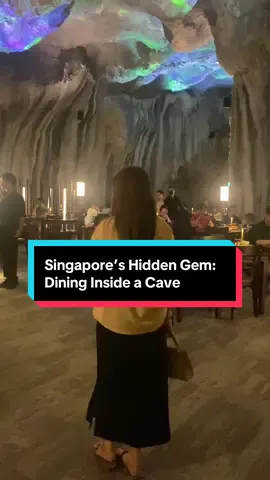 A hidden gem in Singapore you’d never expect — dining inside a cave. Yes, really. 🍽️🪨 #SingaporeEats #HiddenGemSG #SG 
