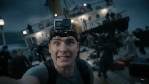 Le Vlogueur sur le Titanic 🧊🚢 #Veo3 #POVHistorique #titanic  #AI #DocuFiction #HistoireVivante #TikTokHistoire #EffetCiné #CombatÉpique #ExplorationTemporelle #TikTokCiné