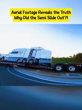 Aerial Footage Reveals the Truth—Why Did the Semi Slide Out?!#USA#fyp#foryou#TruckRescue #HighwayAccident #TowTruck #AerialFootage #EmergencyResponse
