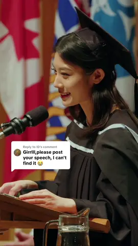 Replying to @ID I’m honestly shocked by all the love and support coming through the screen from across the internet. Thank y’all 💛. #ubc #ubcvancouver #graduationspeech #grad2025 