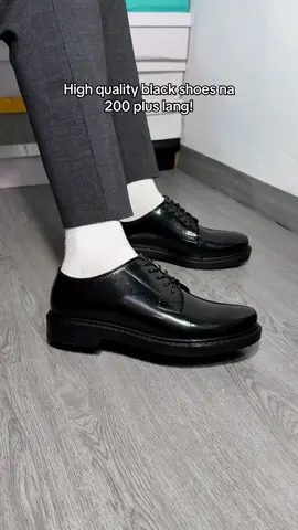 High quality black shoes na 200 plus lang! #blackshoes #leathershoes #blackshoesformen #leathershoesformen 