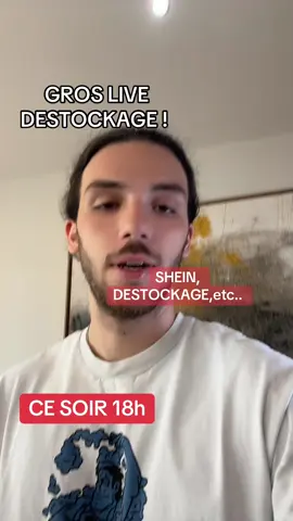 CE SOIR GROS LIVE DESTOCKAGE À 18h !!! #shein #destockage 