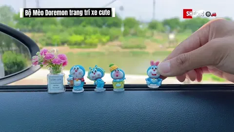 Tượng Mèo Doremon Hoạt Hình, Bộ 6 Chiếc trang trí xe ô tô cute #phukien #phukienoto #phukienxehoi #dochoixehoi #trangtrixe #trangtrixehoi #doremon #xuhuong #viralvideo 