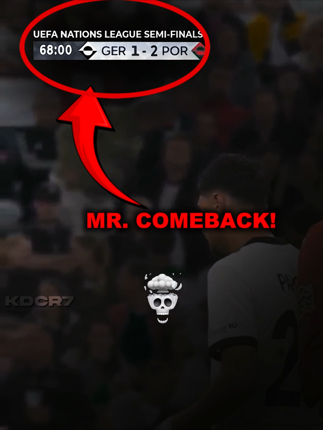 Mr. Comeback! 🐐 🔥,  Ronaldo goal vs Germany!#creatorsearchinsights #portugal🇵🇹 #portugalvsgermany #ronaldogoal #nationsleague2025 #nationsleague 