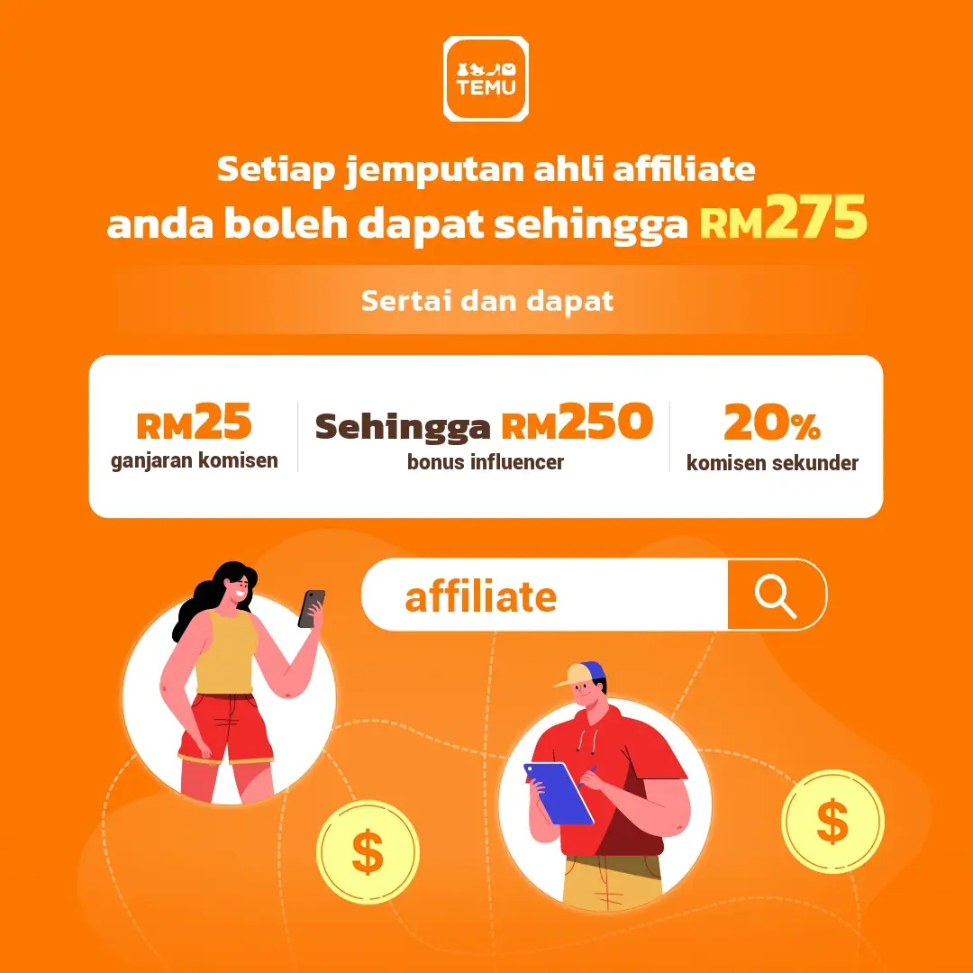 Click the link bio or search [affiliate] on TEMU, and get large amounts of commission from TEMU affiliate program!
