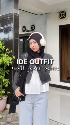 Membalas @bbbala🖤 sudah dispill semua🤍 . . #ideoutfit #ootdhijab #ruffletop #jeanspetite 