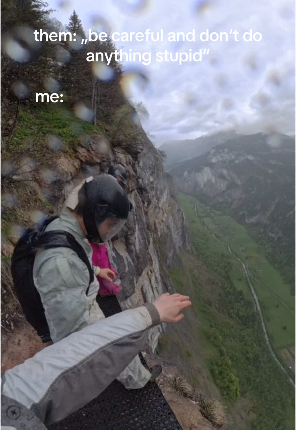 when you simoly refuse to accept the bad weather 💦🏔️ #fyp #mountain #sendit 