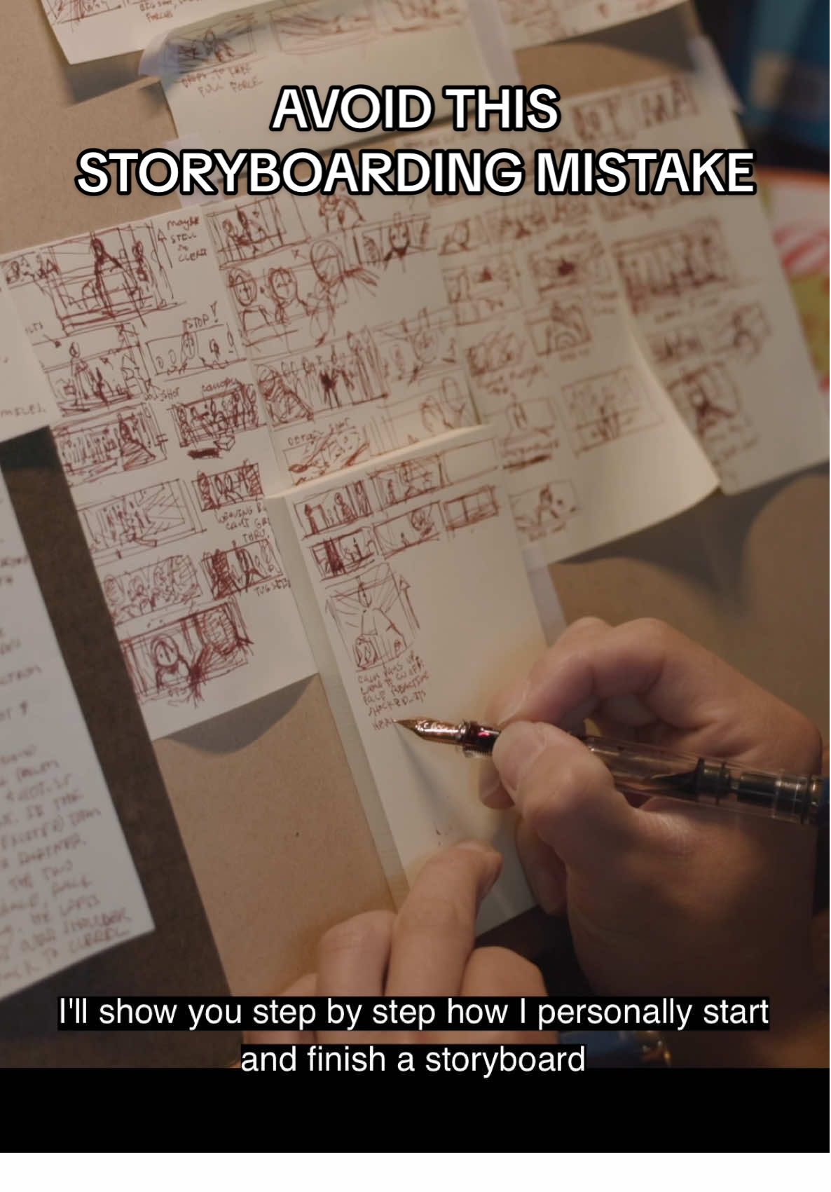 Preview to my full YouTube video called “Avoid this storyboarding mistake!” Where I go over a common pitfall that a lot of new story artists fall into. I also go through step by step how I storyboard a shot and if interested, link is in the bio!  #storyboard #storyartist #storyart #sketch #film #cinematic #animation #storyboardartist #art #draw #stickynotes #sketchingideas #director #headofstory #feature #animatedfeature #tvshow #profressionalartist 