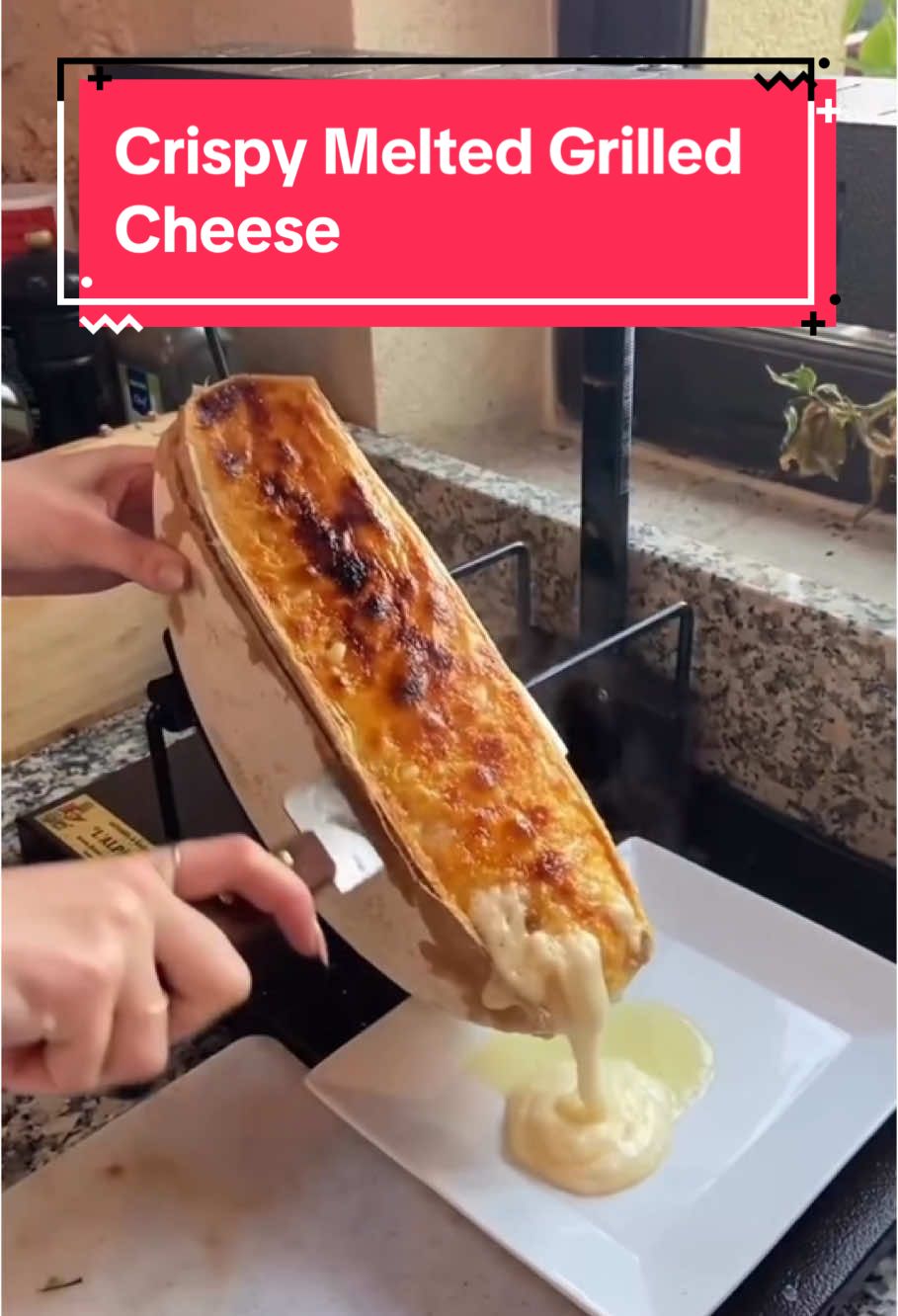 Crispy Melted Grilled Cheese. Italian Street Food #streetfood #foodtiktok #Foodie #food #foodporn #cheese #foryou 
