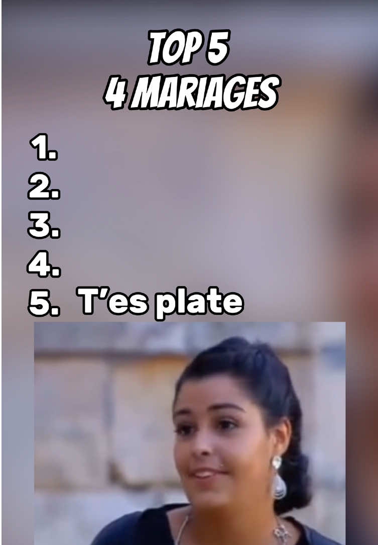 Top 5 4 mariages pour une lune de miel #4mariagespour1lunedemiel #top5 #meme #drole #pourtoi 