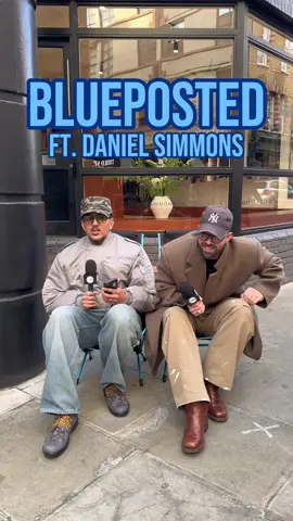 BLUEPOSTED FT.@Daniel Simmons @Daniel Simmons Clothing 🔵 #fyp #fashion #fashionbrand #outfitinspo #interview 