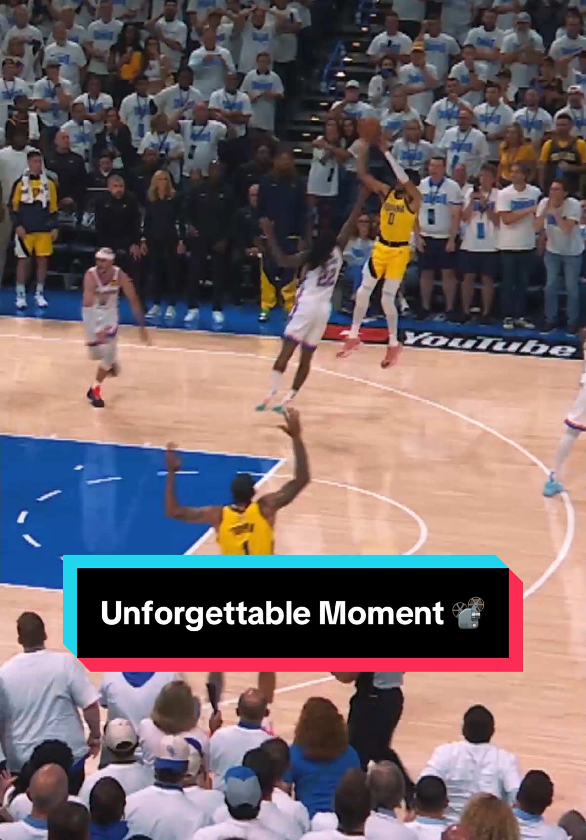 As UNFORGETTABLE as it was the moment it happened. What unforgettable awaits in Game 2? The #NBAFinals presented by YouTube TV continue tonight at 8:00pm/et on ABC #NBA #Basketball #Pacers #tyresehaliburton 