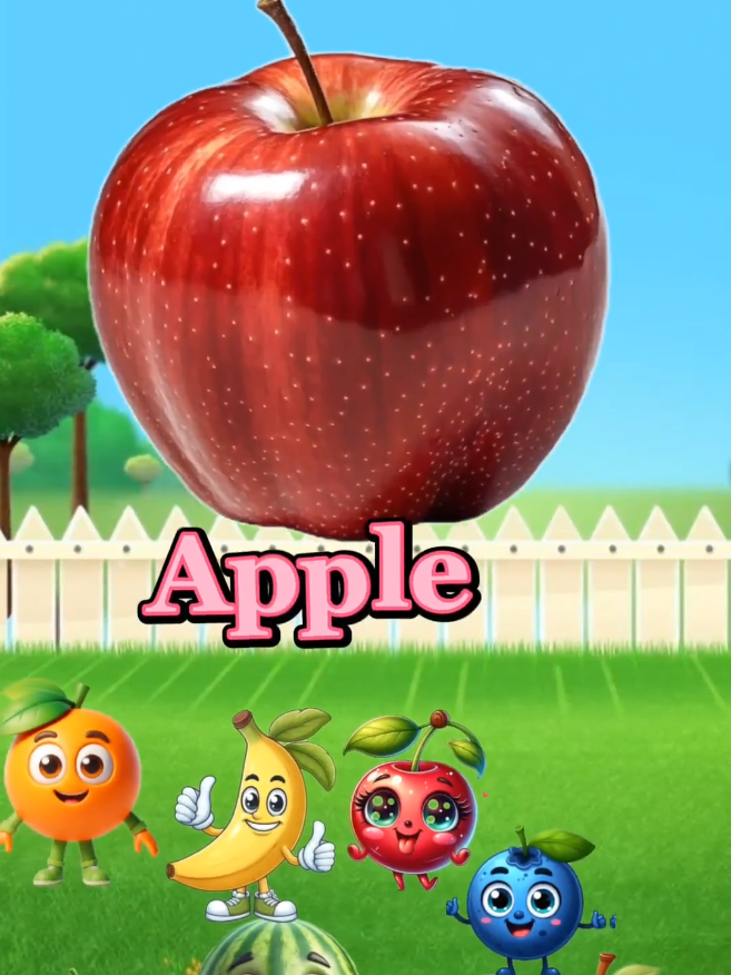 Learning Fruit 🍇Names in English For Kids #fruit #fruits #englishforkids  #tienganhchobe #tienganhtreem #alphabet #kindergarten 