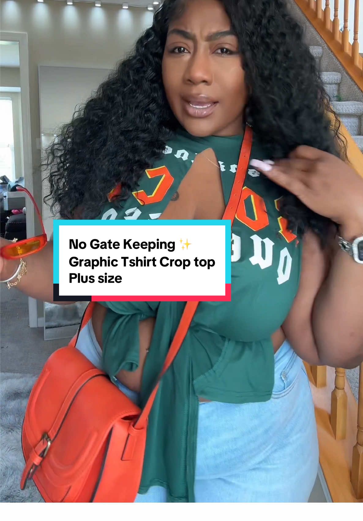 Replying to @Jen I could never gate keep this plus size crop top graphic txhirt #plussize #graphictees #tiktokshopcreatorpicks 