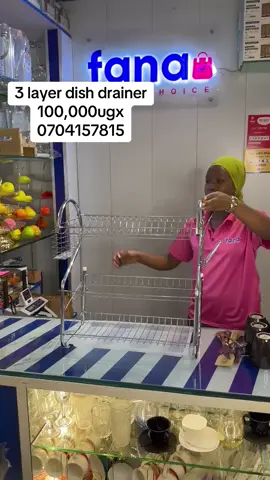 This dish drainer has atray to help water from pouring all over your sink! It has three layers to facilitate all the utensils in your kitchen! To purchase , please call or whatsapp 0704157815 for asame day delivery! #dishdrainer #fyp #tiktokuganda🇺🇬🇺🇬🇺🇬 