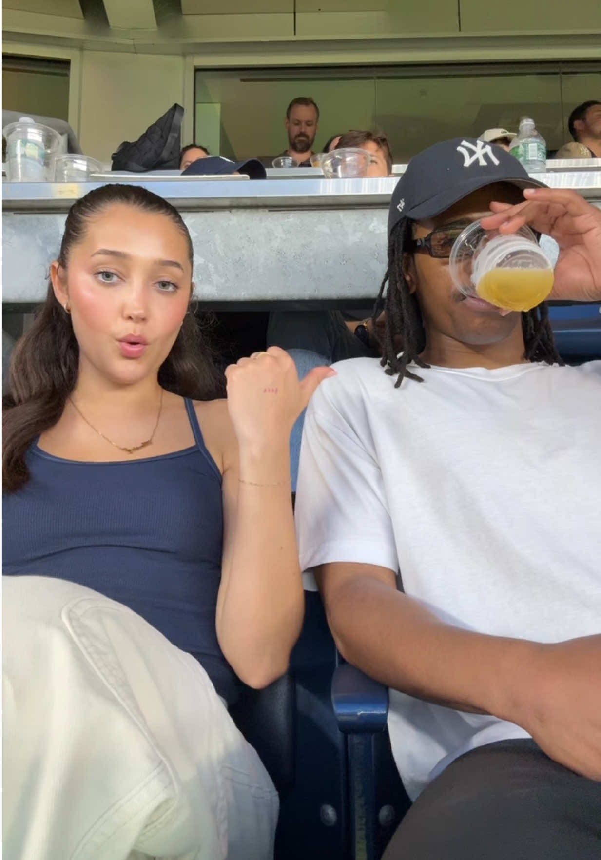 huge fan of the vibes #baseball #yankees #satc 