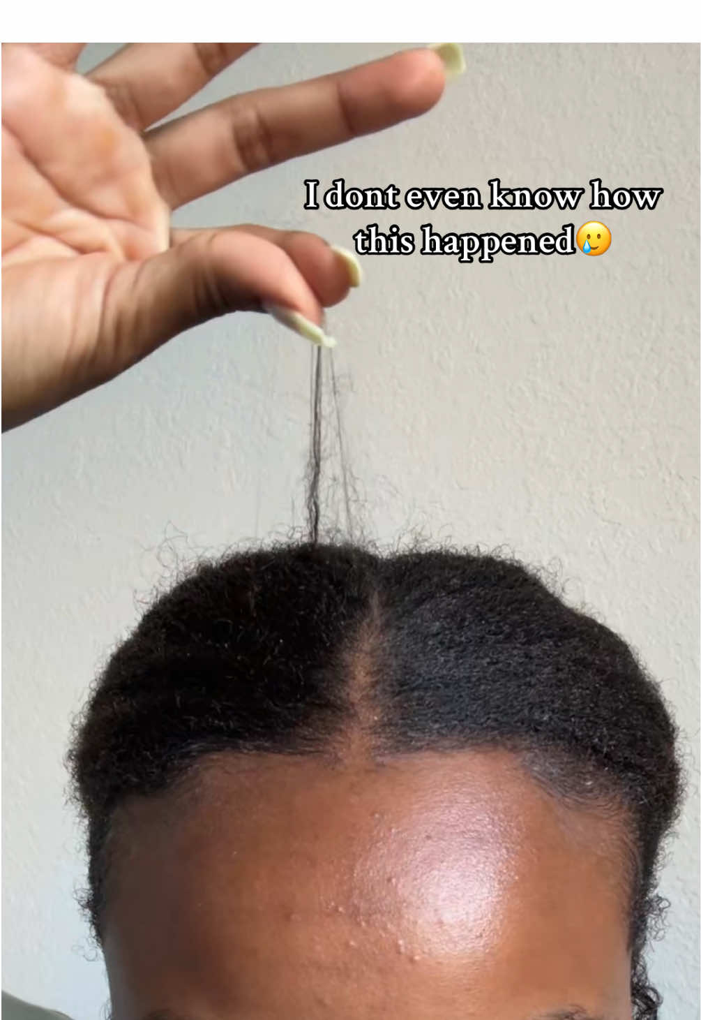 I’m in denial💔💔💔I prob was not in the mood and ripped it out without noticing or something 😂 #4bhair #4chair #naturalhair #breakage 