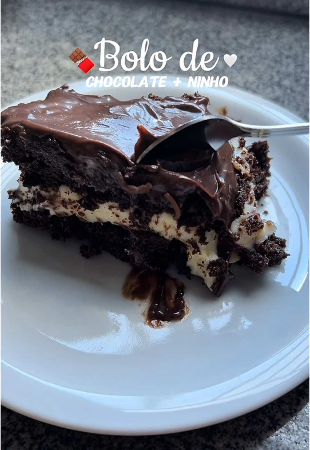 bolo de chocolate com ninho 🍰💕🤤😍🍫#bolo #chocolate #ninho #receita #sobremesa #doce #bolodechocolate #receitadebolo #fyyyyyyyyyyyyyyyy #fyp #fyy 