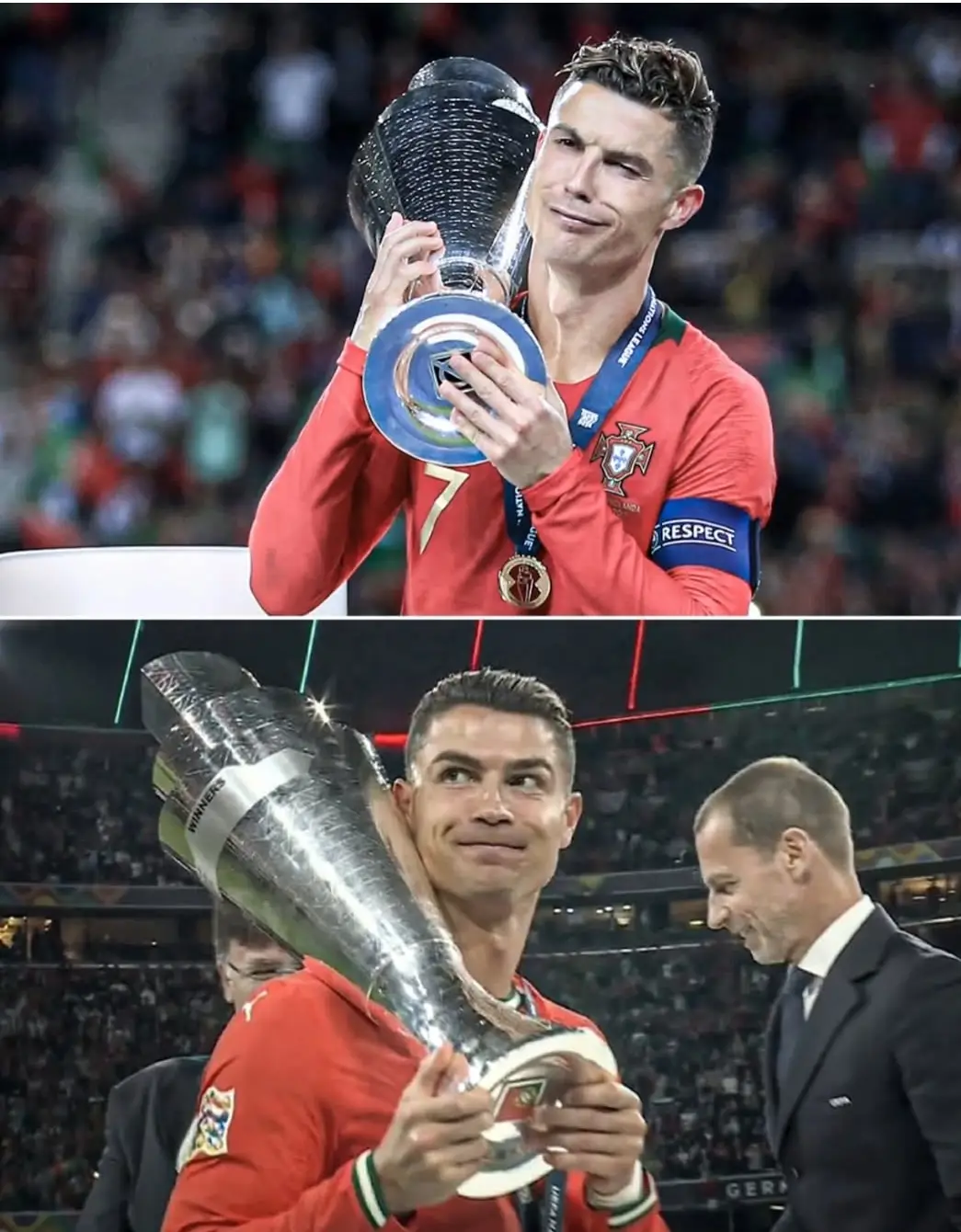 Dunya Futbolunun krali yenede gucunu gosderdi ehsen sene efsane.Abijnikler indi gorduz yamal camal meydani deyil Ronaldo dunya Futbolunun lideridi 40 yasında gosderdiyin oyunu bezi 17-25 yasli oyuncular gosdere bilmir.Tak sto futboldan anlayisi olanlanlar bilir Ronaldo futbolun özüdür statın sonu