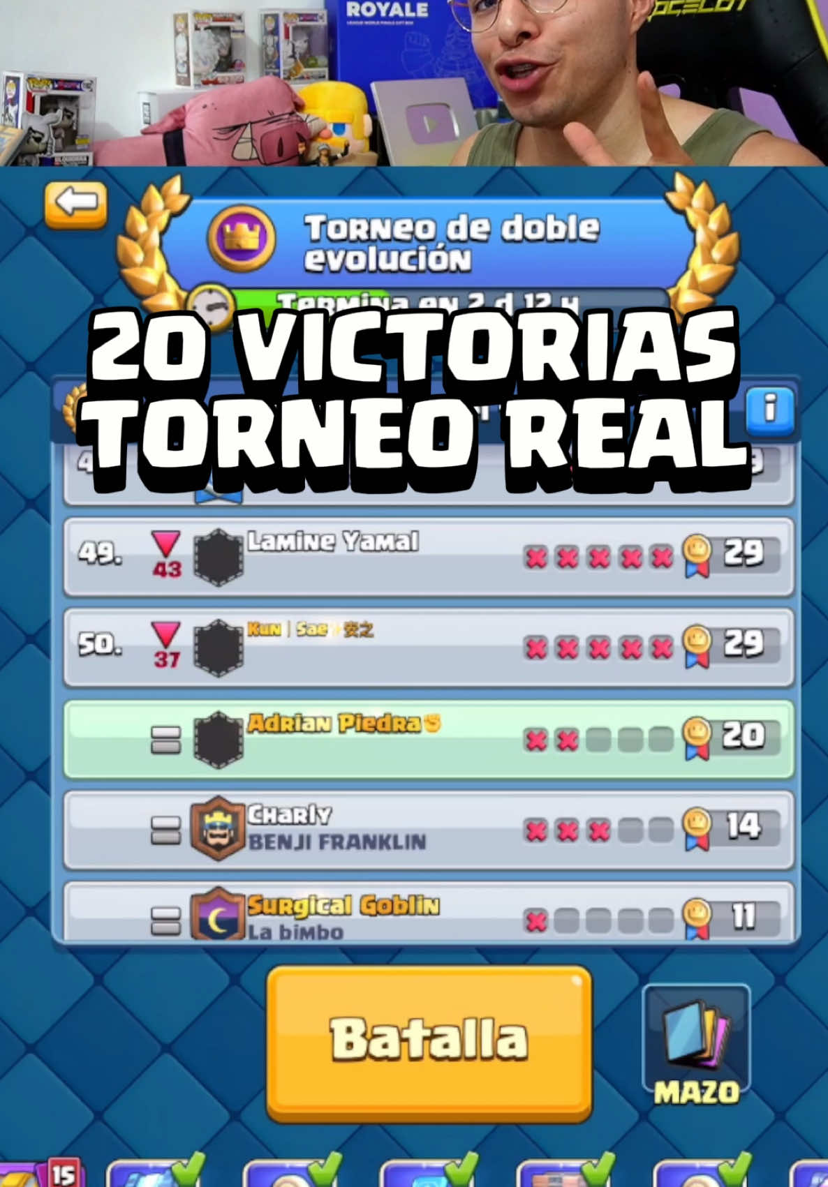 20 victorias con el mejor mazo torneo mundial #clashroyale #clashroyaleprotips #videojuegos🎮 #gaming #gamerentiktok 
