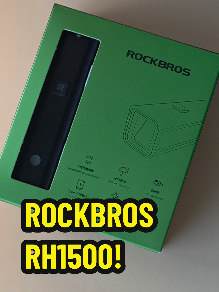 ไฟหน้าจักรยาน Rockbros รุ่น Rh1500 สว่างถึง 1500 ลูเมน ไกลถึง 200เมตร แบต5000 amh กันน้ำกันฝุ่น Ipx6 #rockbros #จักรยาน #ไฟหน้าled #ของดีบอกต่อ #ไอเทมเด็ด #ไรเดอร์ส่งอาหาร #มอเตอร์ไซค์ 