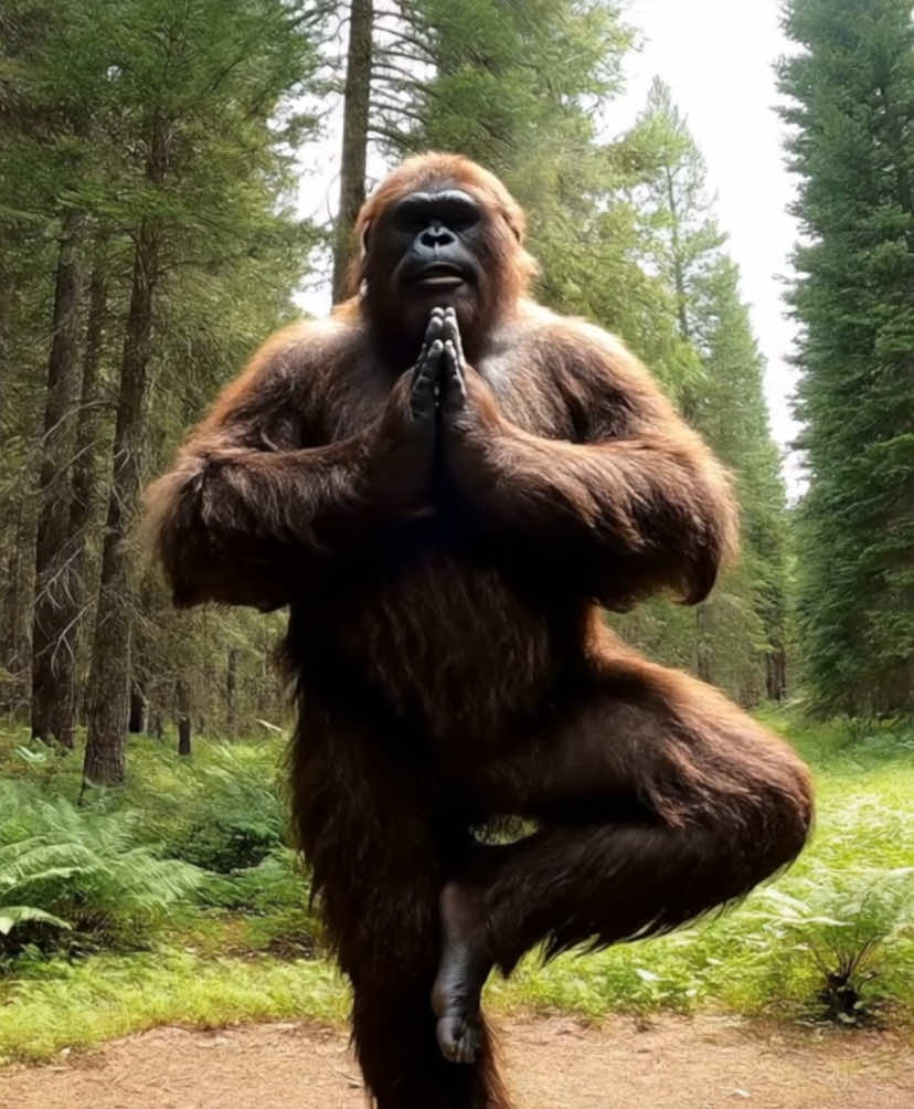 Bigfoot vlog. Yoga session in the forest. #bigfoot 