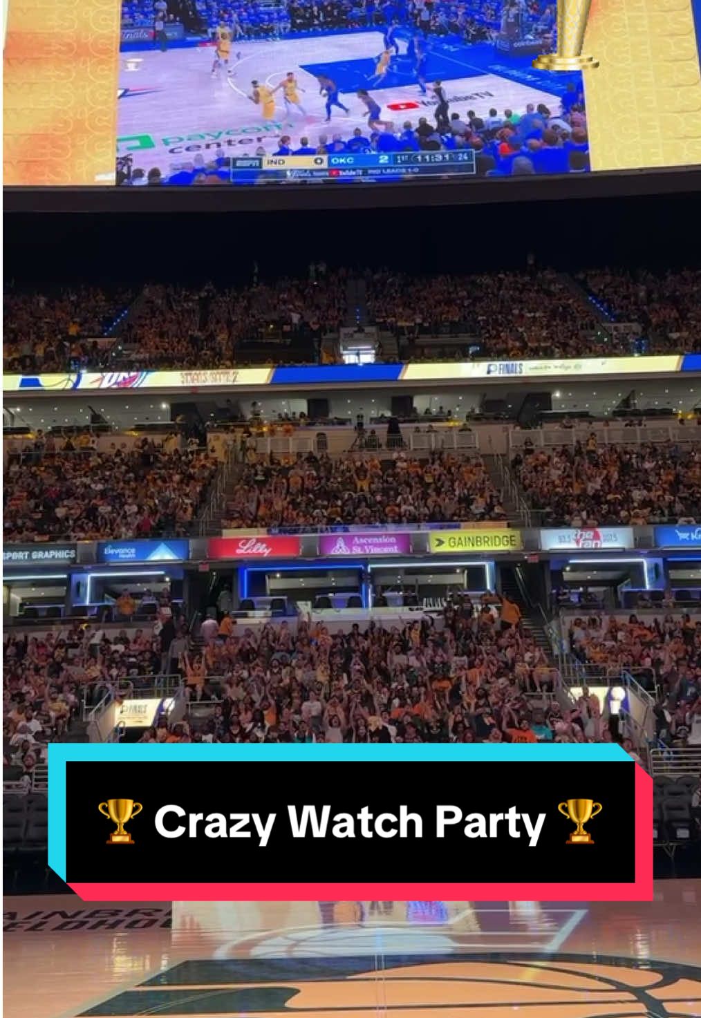 The crowd gets loud 🎚️🔊 #NBA #NBAFinals #Basketball #Pacers #IndianaPacers #Fan