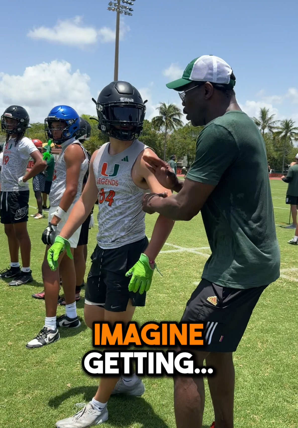 Learning from a LEGEND. Michael Irvin dropped GEMs 👀💎  NFL Hall of Famer was coaching high school WRs during Miami’s Legends Camp. #football #michaelirvin #nfl #highschoolfootball #sports #legend #miami #miamifootball #miamihurricanes #dallascowboys #coaching #receiver #halloffame #widereceiver #legendary #cowboys #broward #miami #touchdown #highlight #athlete #baller #highschoolsports #hsfootball 
