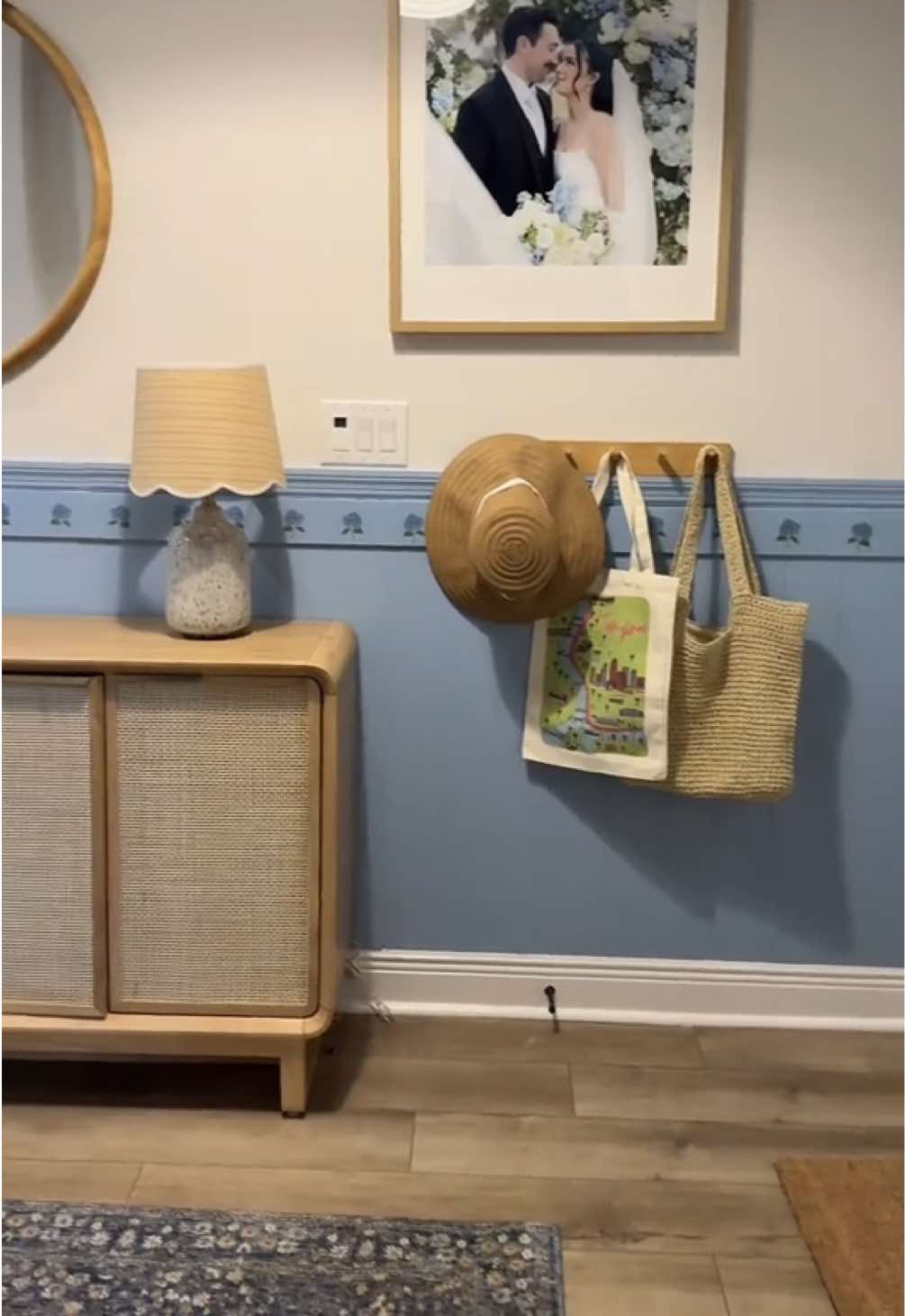 My first house project of the summer 💙🪻🏠 #interiordesign #homedesign #cottagecore #coastalcottage #Home #diyhomeprojects 