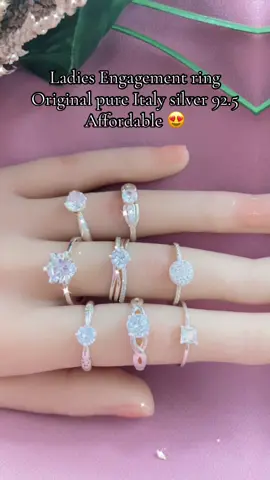 Engagement ring  😍😍 solid affordable silver Italy 92.5