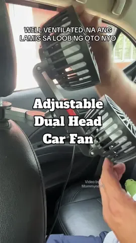 Dual Headed USB Car Fan Adjustable and Rotatable 360 degrees with 3 Fan Speed.  #dualcarfan #carfan #aircoolingfan #caracccesories #aircooling 