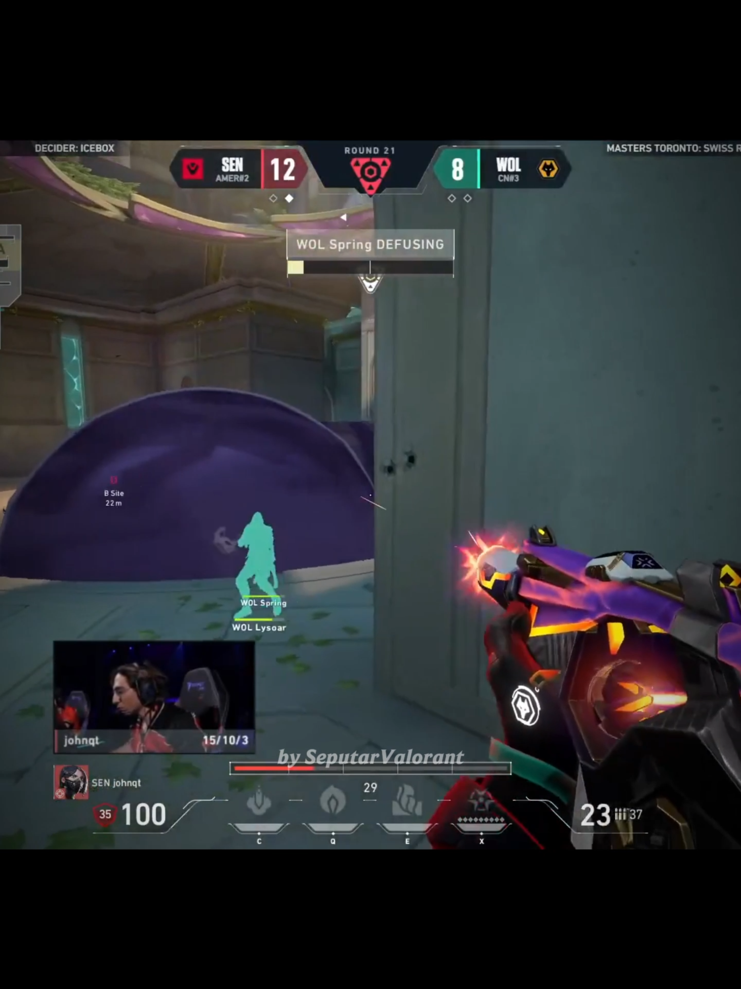SEN Johnqt Insane 1v2 CLUTCH against WOLVES🥶 #sentinels #valorantmasters #Valorant #valorantclips #fyp #foryou