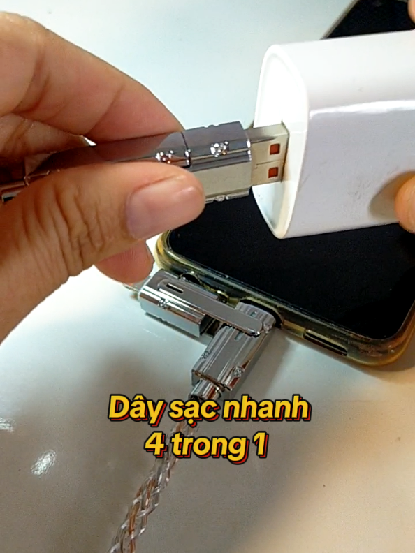 Dây sạc nhanh  4 trong 1 #chuyenhangtieudung7979 #sacnhanh #sacnhanh4in1 