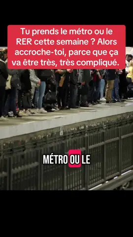 Tu prends le métro ou le RER cette semaine ? Alors accroche-toi, parce que ça va être très, très compliqué.  #paris #transport #ratp #rer #metro #iledefrance #trafic #travaux #mobilite #actufrance 