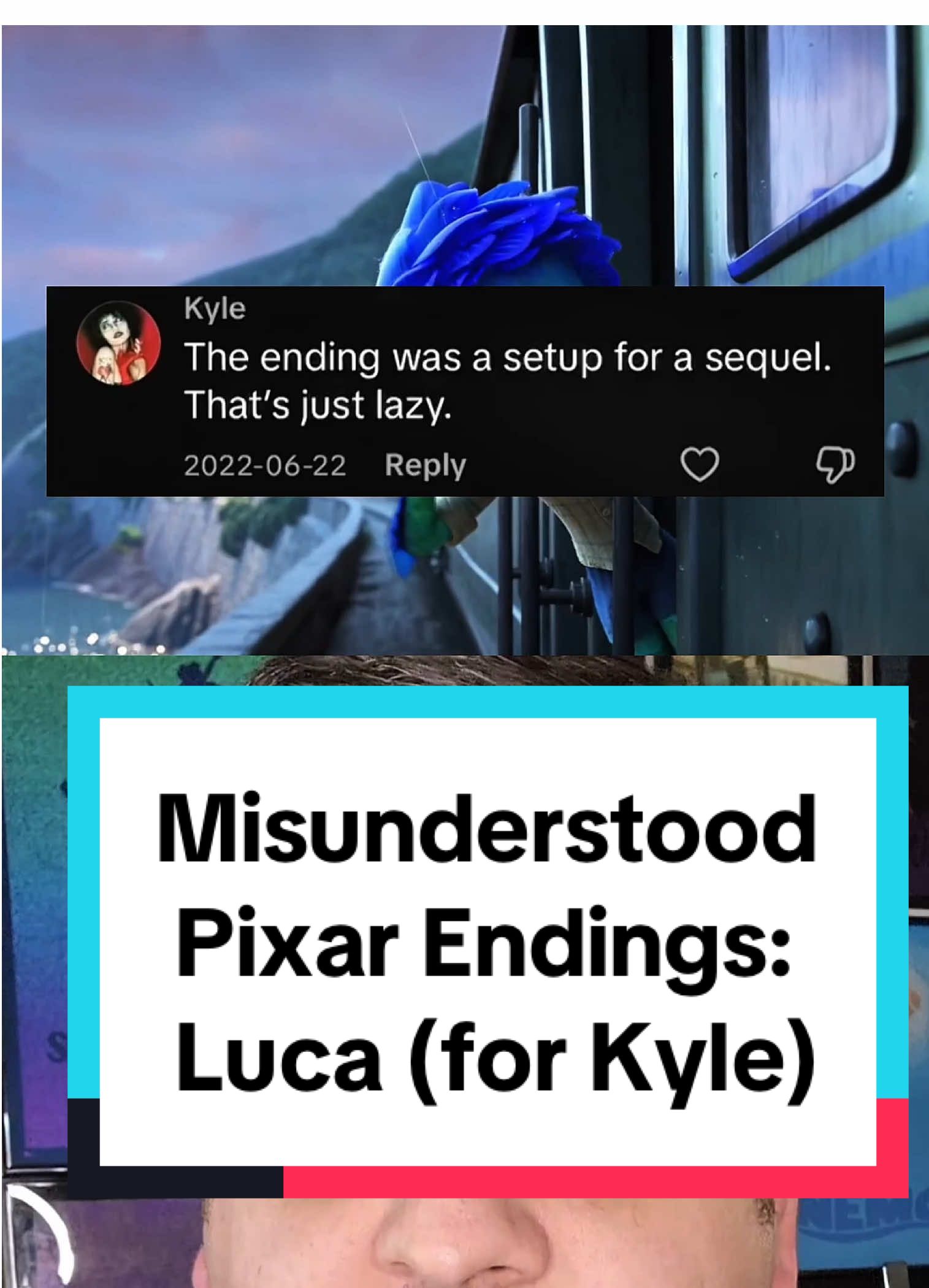 Kyle. 🤨 #pixarluca #pixarsequel #sequels #openending #medialiteracy 