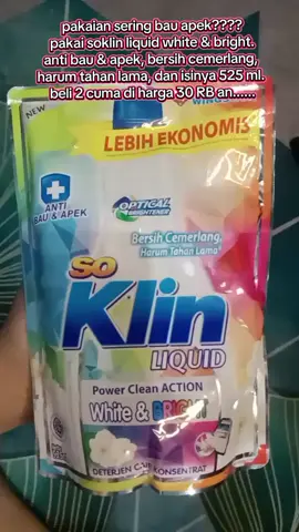 lebih ekonomis soklin liquid anti bau apek, bersih cemerlang, harumnya tahan lama. isi lebih banyak 252 ml. #fyp #viral #murahmeriah #promomurah #soklinliquid #soklin #deterjen #banyakpromo 