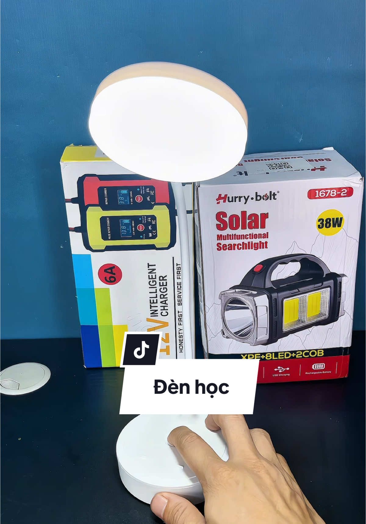Đèn học tích điện 3 chế độ sáng. #dendeban #denhoc #denhoctichdien 