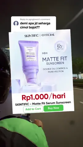🔥 Skintific Matte Fit Sunscreen 💜✨ Sunscreen ringan, ga lengket, dan ga whitecast 🙆‍♀️ Yuk checkout di TikTok Live sekarang! #skintific #mattefitsunscreen #uv #spf #oilcontrol #mattesunscreen 
