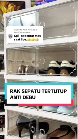 Replying to @Andi Nuraini Al Faqih Rak sepatu tertutup anti debu #raksepatu #rakmurah #raksusun 
