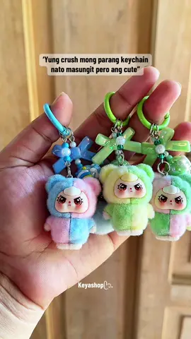 70 pesos lang yang ganyan ka cute na baby three keychain kahit icheck mo pa sa yellow basket biiii #babythreekeychain #babythree #cute #keychain #keychains 