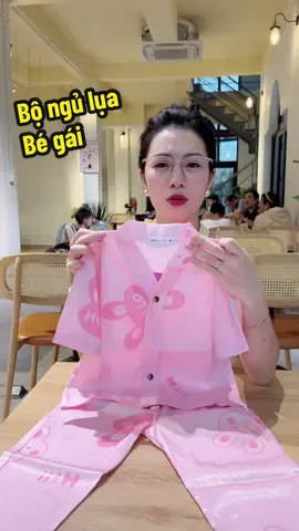 Bộ lụa mát rượi cao cấp cho bé gái mặc nhà mặc ngủ xinh xỉu #doluabegai #donguluachobe #hanghipstore 