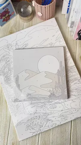 paint by number dari @Hightunes  ukuran 20x20 pola kaktus untuk pemula atau anak anak, yuk cobain pasti kamu ketagihan #paintingbynumbers #kanvaslukis #melukis #seni #hightunes 