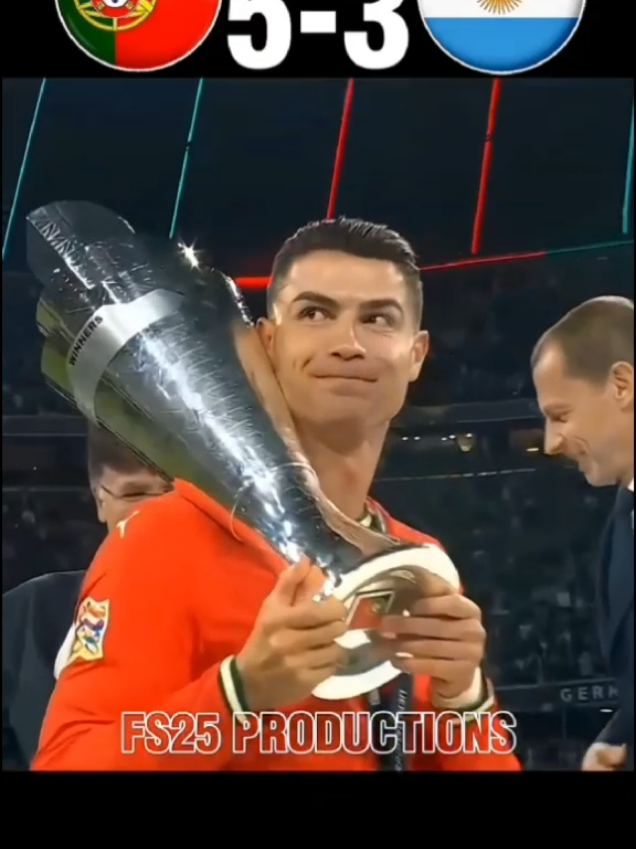 Ronaldo win national league | Portugal vs Spain imagenry#portugal #spain #ronaldo #yamal #final 