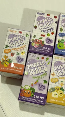 Healthy and fun Family!!! Try this tasty, colorful dietary Supplement for your family, Purple Hearts dietary Supplement 5 Variants, Fruity Boost, Veggie Boost, Smarty Boost, Mighty Boost and Immuni Boost! #purpleheartsvitamins #dietarysupplement #vitamin #wellness #health #foodsupplement 