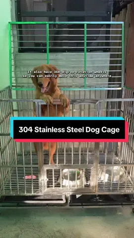 Legit na 304 Stainless Steel Dog Cage dapat para Heavy Duty talaga, l Fully Welding, with wheels para hndi mahirap ilipat ng pwesto, with plastic poop tray para mas hygenic at madaling linisin ang poops at wiwi @petwellshop @PETWELLshop #dogcage #petcage #cage #cagefordogs #stainlessdogcage 